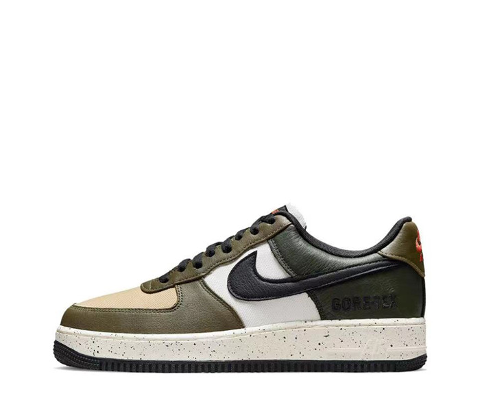 Men's Air Force 1 Low White/Cream/Olive Shoes 0268
